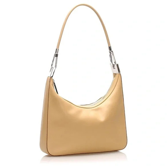 GUCCI Beige Brown Tan Leather Shoulder Bag - Picture 3 of 14